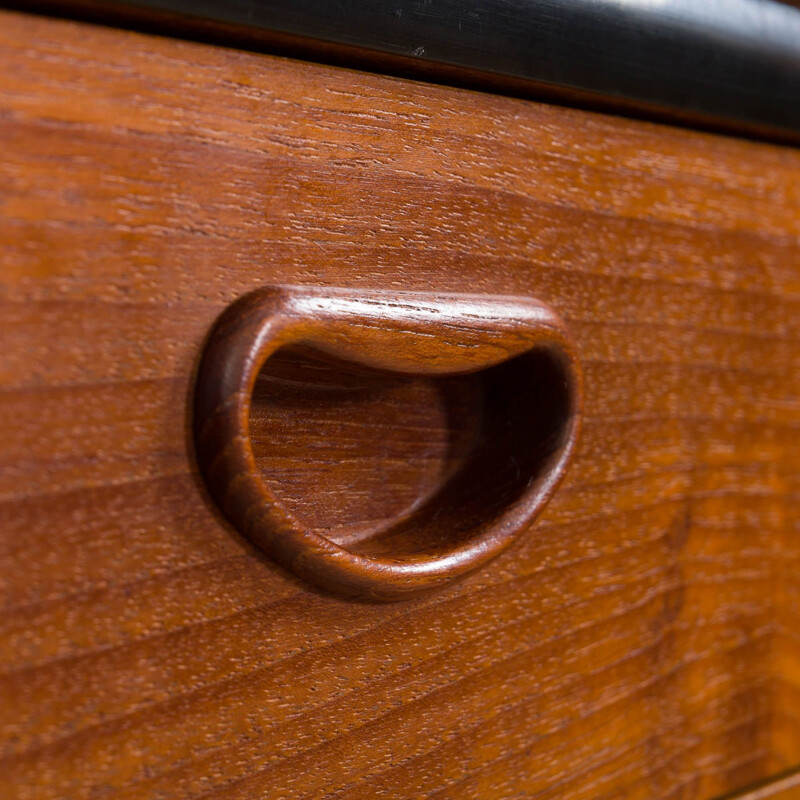 Vintage two bay teak Ergo modular wall unit by John Texmon for Blindheim Møbelfabrikk, 1960s