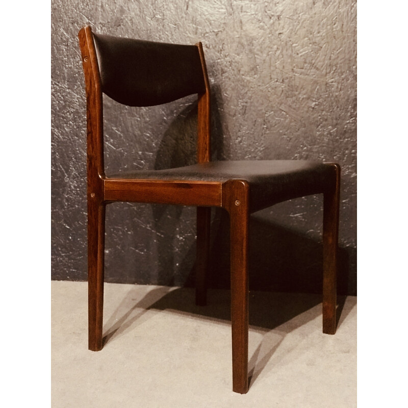 Set of 6 vintage Danish dining chairs in rosewood by SAX, 1960s