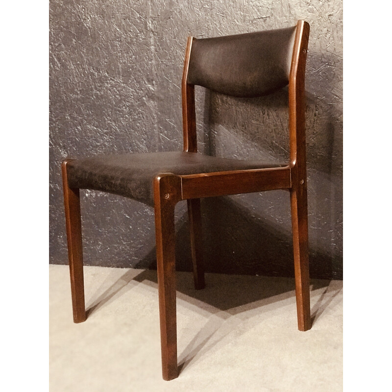 Set of 6 vintage Danish dining chairs in rosewood by SAX, 1960s