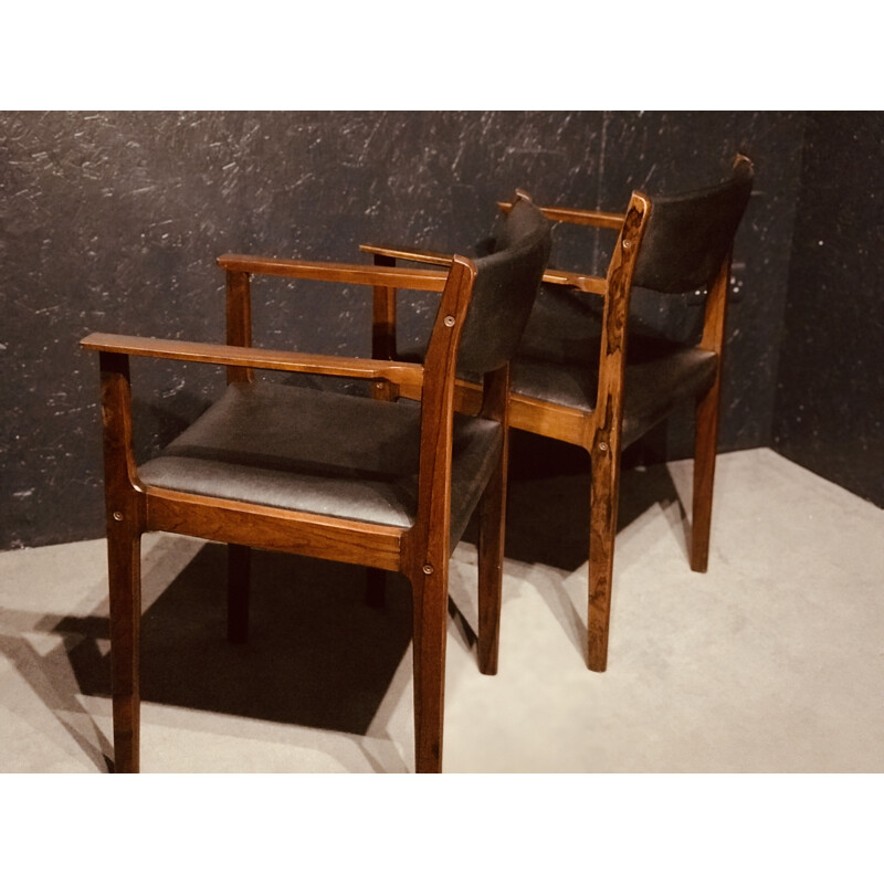 Set of 6 vintage Danish dining chairs in rosewood by SAX, 1960s