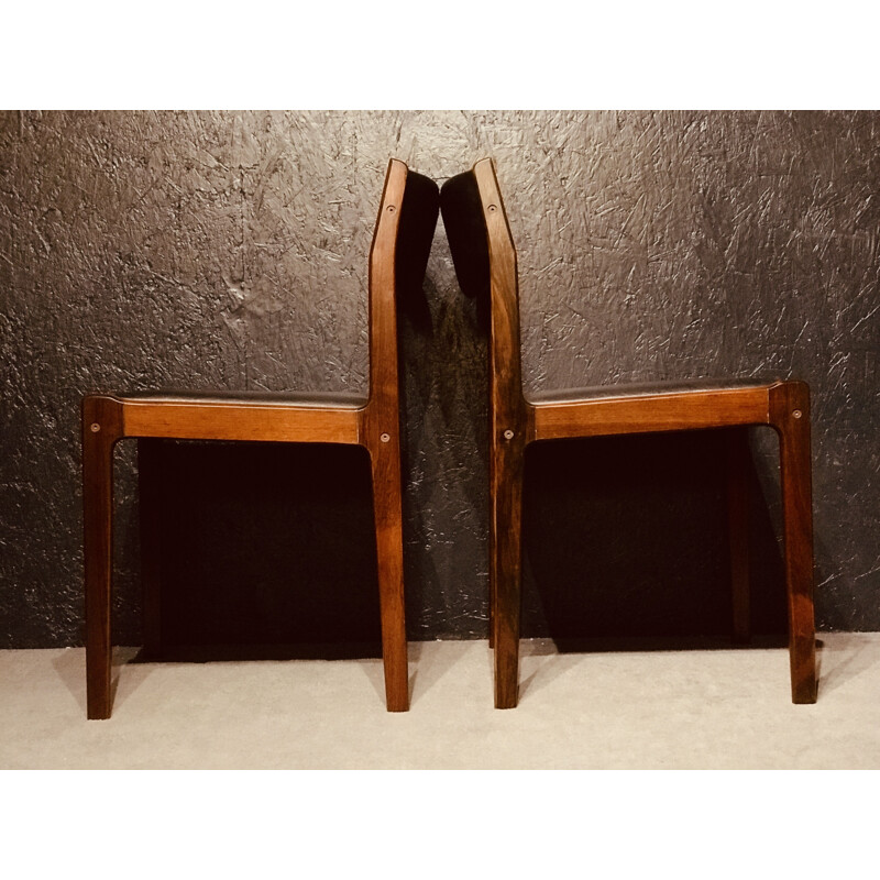 Ensemble de 6 chaises danoises vintage en palissandre par SAX, 1960