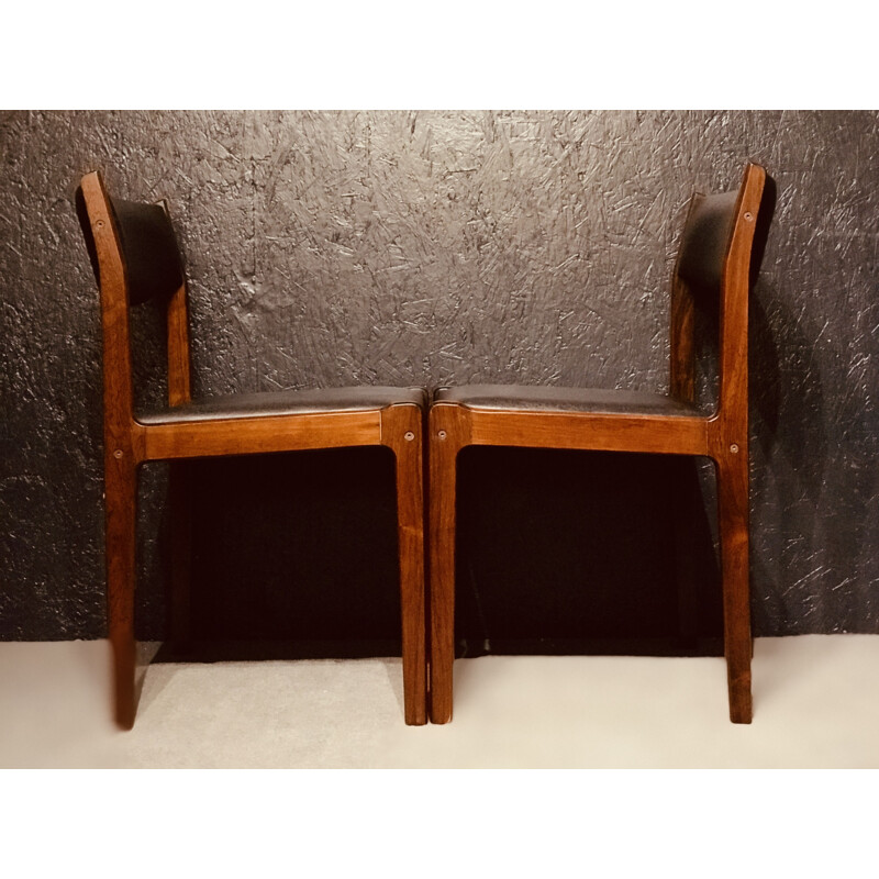 Set of 6 vintage Danish dining chairs in rosewood by SAX, 1960s