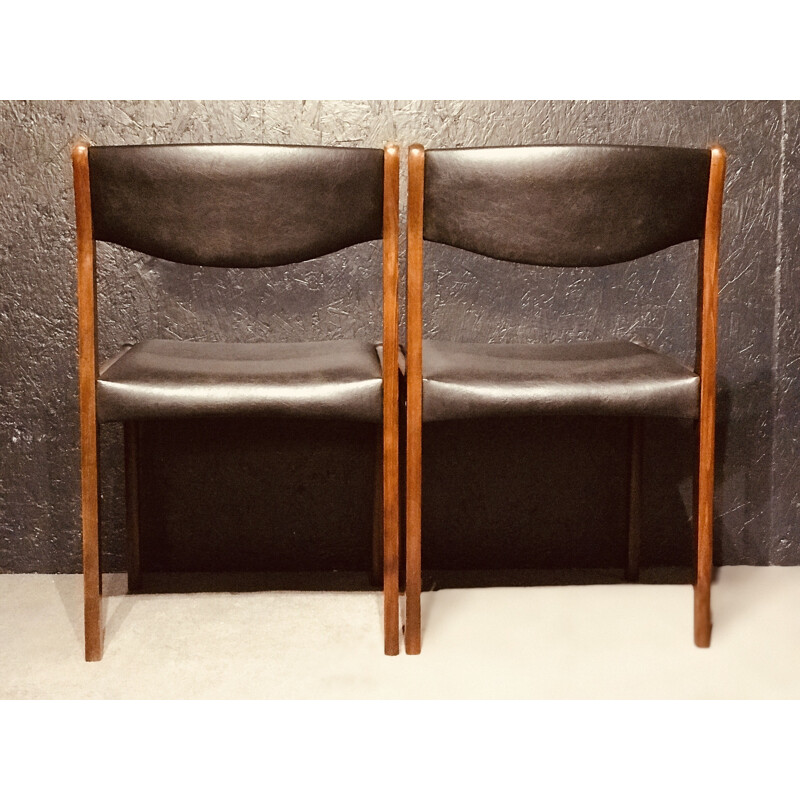 Set of 6 vintage Danish dining chairs in rosewood by SAX, 1960s