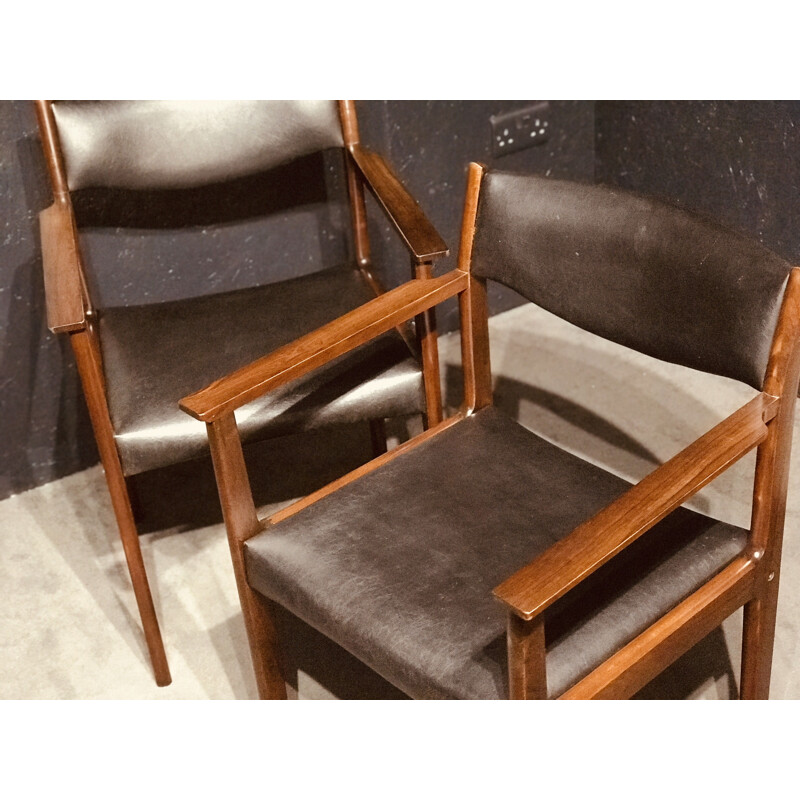 Set of 6 vintage Danish dining chairs in rosewood by SAX, 1960s