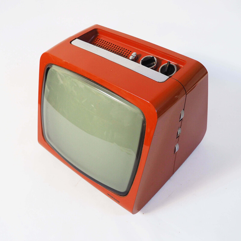 Voxson vintage TV in orange plastic, Rodolfo BONETTO - 1970s