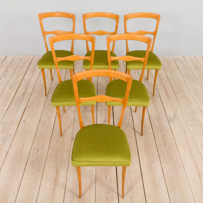 Ensemble de 6 chaises italiennes vintage