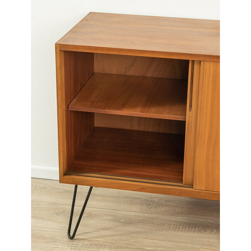 Mid century walnut sideboard with two sliding doors, Germany 1950s