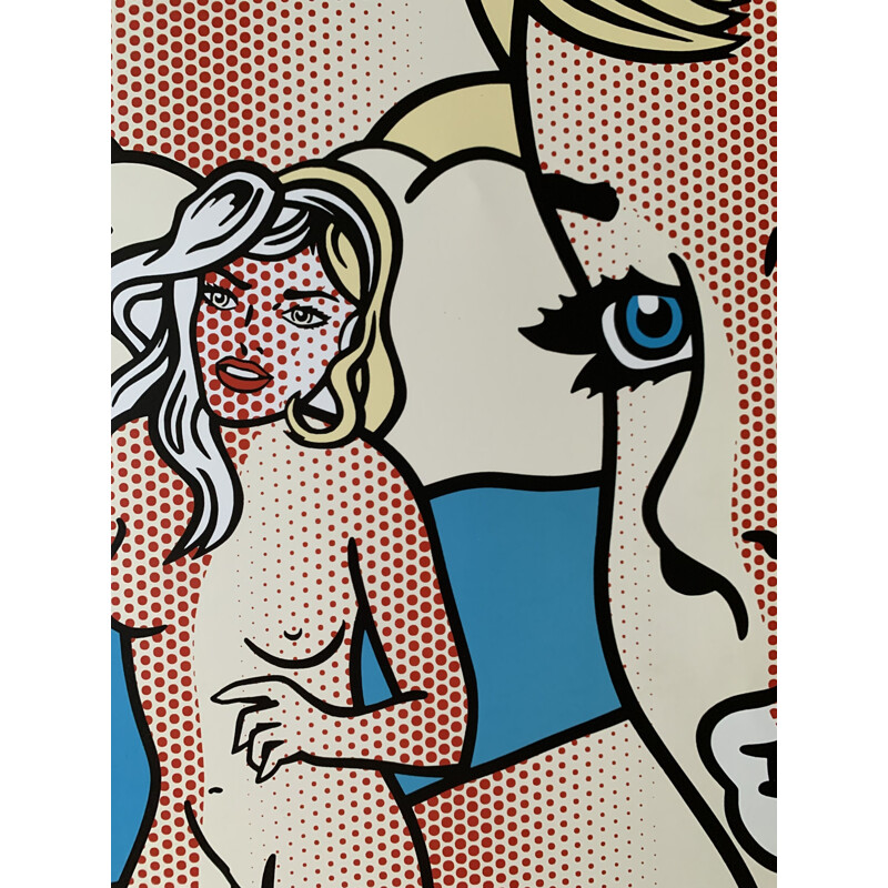 Vintage painting "Nudes with Beach Ball" by Roy Liechtenstein, 2000