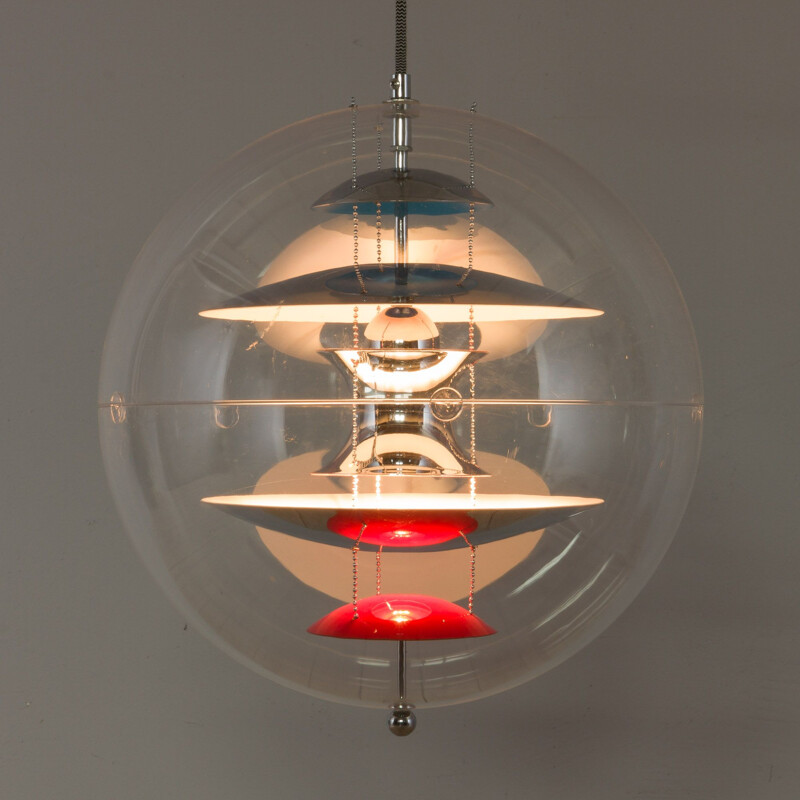 Vintage globe pendant lamp by Verner Panton, Denmark 1960s