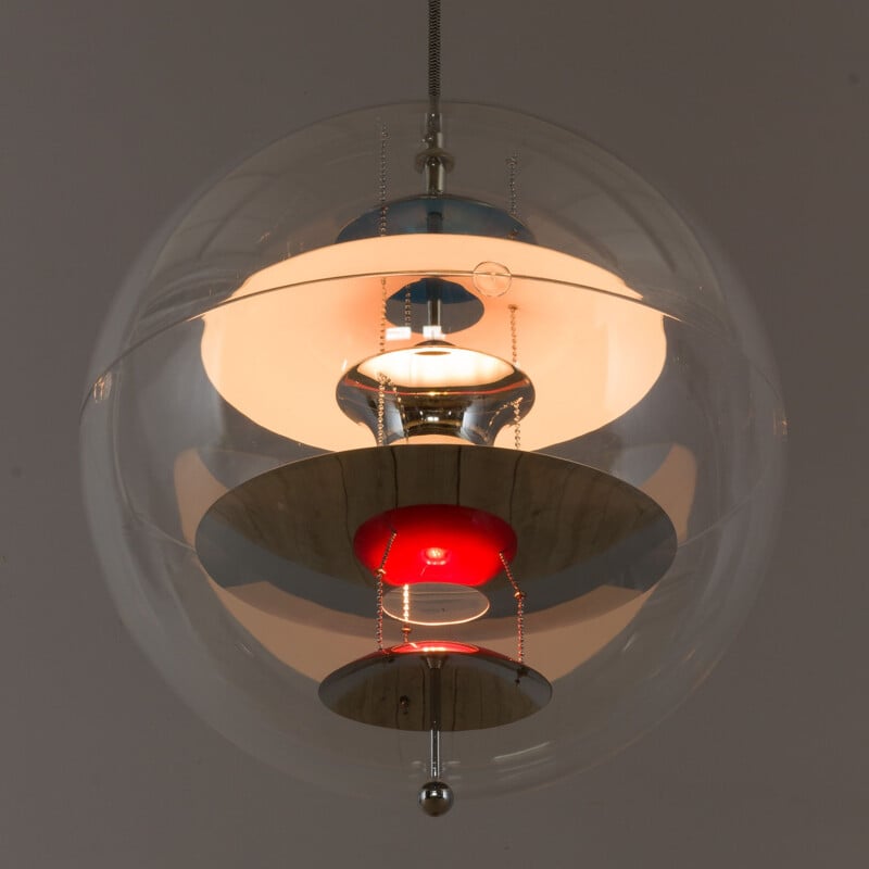 Vintage globe pendant lamp by Verner Panton, Denmark 1960s