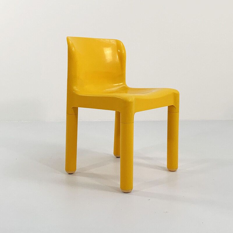 Vintage model 4875 yellow chair by Carlo Bartoli for Kartell, 1970s