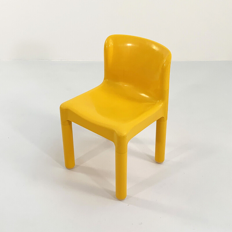 Vintage model 4875 yellow chair by Carlo Bartoli for Kartell, 1970s