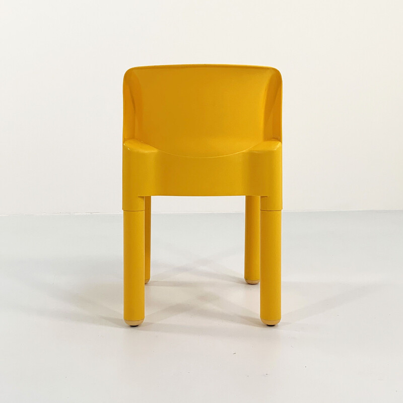 Vintage model 4875 yellow chair by Carlo Bartoli for Kartell, 1970s