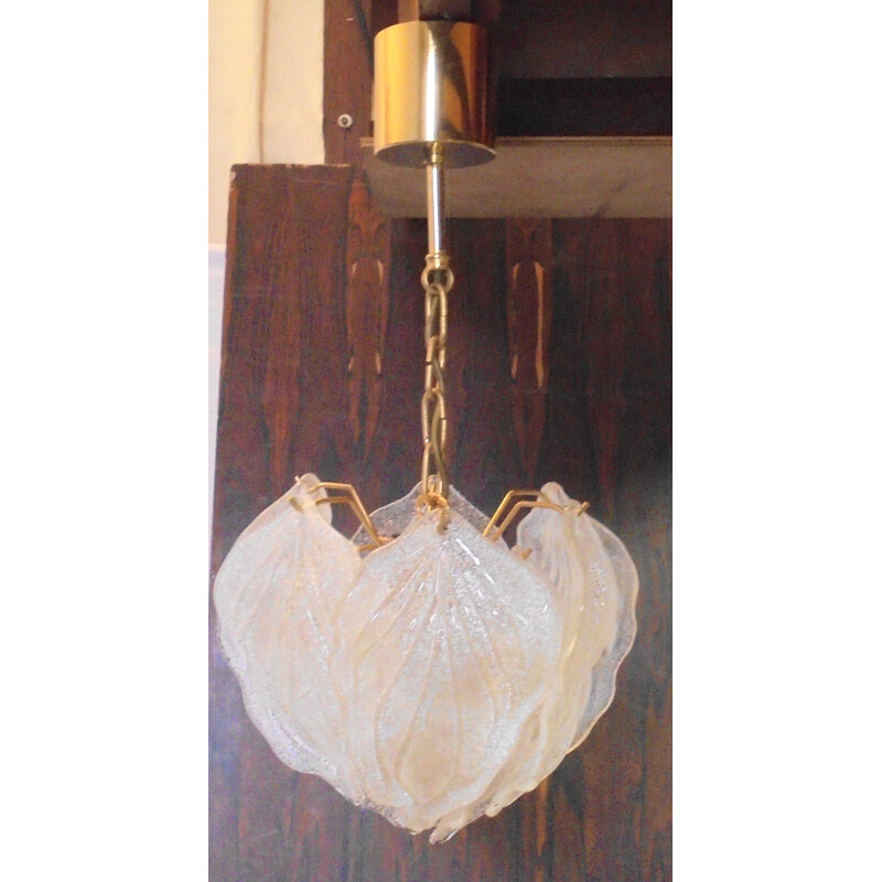 Vintage Murano glass chandelier by Novaresi, 1980