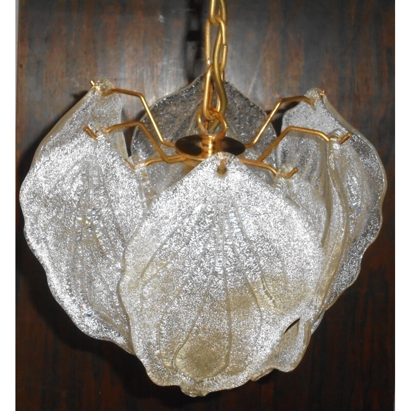 Vintage Murano glass chandelier by Novaresi, 1980