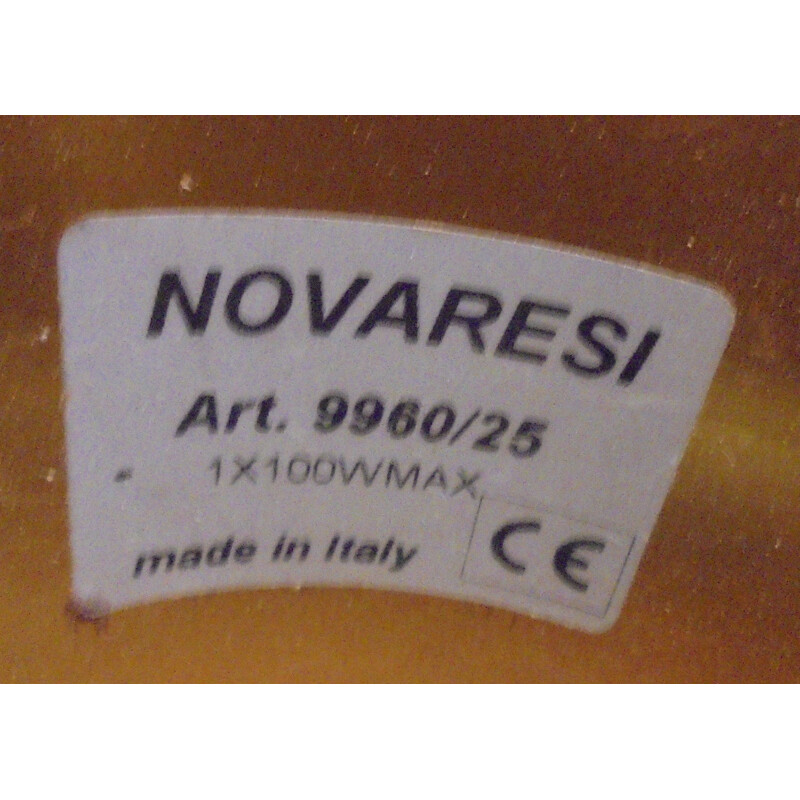 Lámpara vintage de cristal de Murano de Novaresi, 1980
