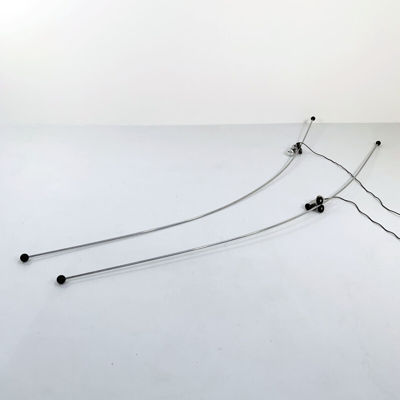 Pair of vintage Molla floor lamps by Franca Stagi & Cesare Leonardi for Lumenform, 1970s