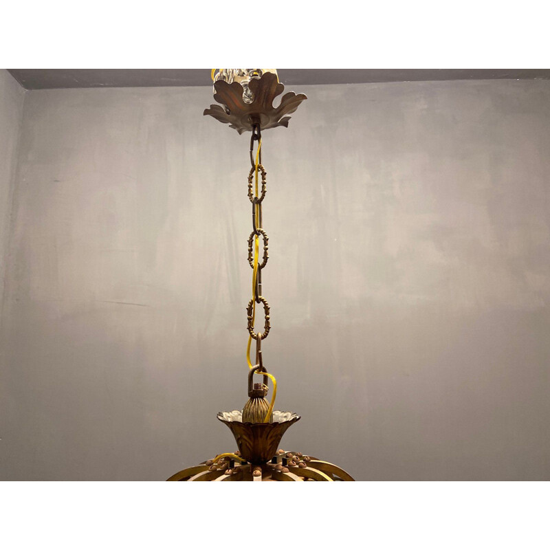 Mid century Murano fruit glass chandelier with 12 lights