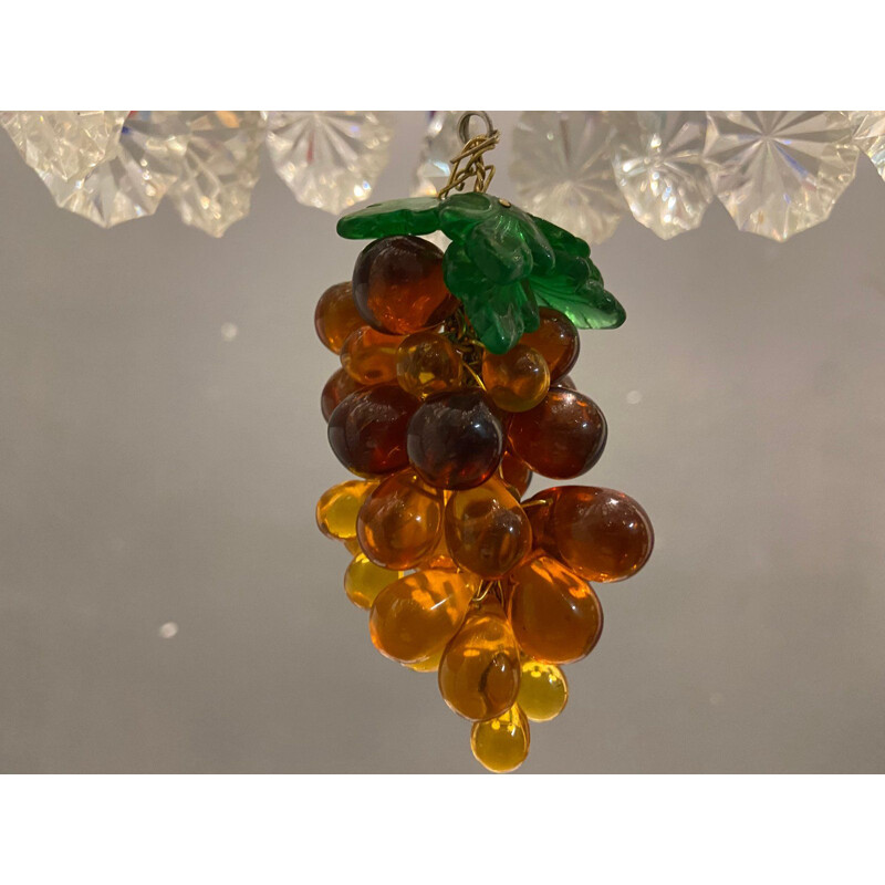 Mid century Murano fruit glass chandelier with 12 lights