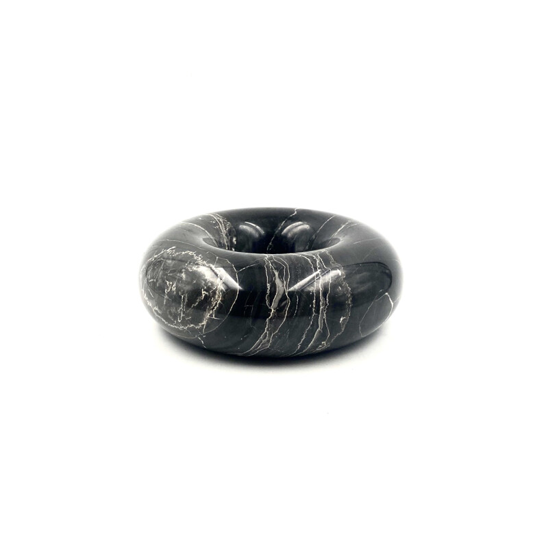 Vintage black marble ashtray by Sergio Asti for UP&UP, Italy 1970s