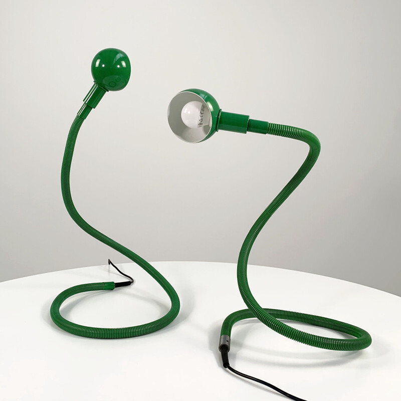 Green vintage Heby table lamp by Isao Hosoe for Valenti, 1970s