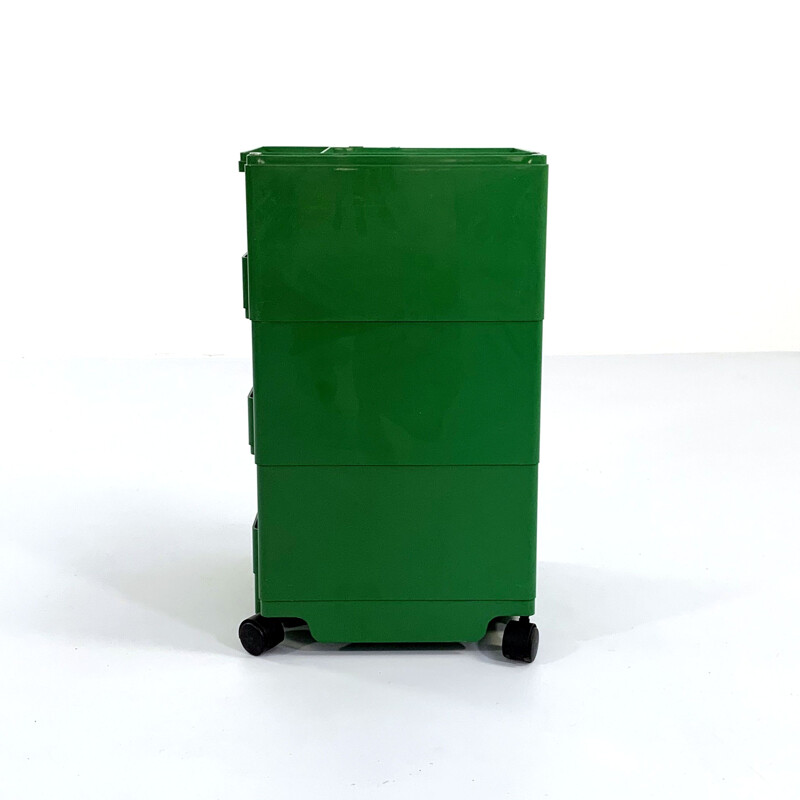 Green vintage Boby trolley by Joe Colombo for Bieffeplast, 1960s