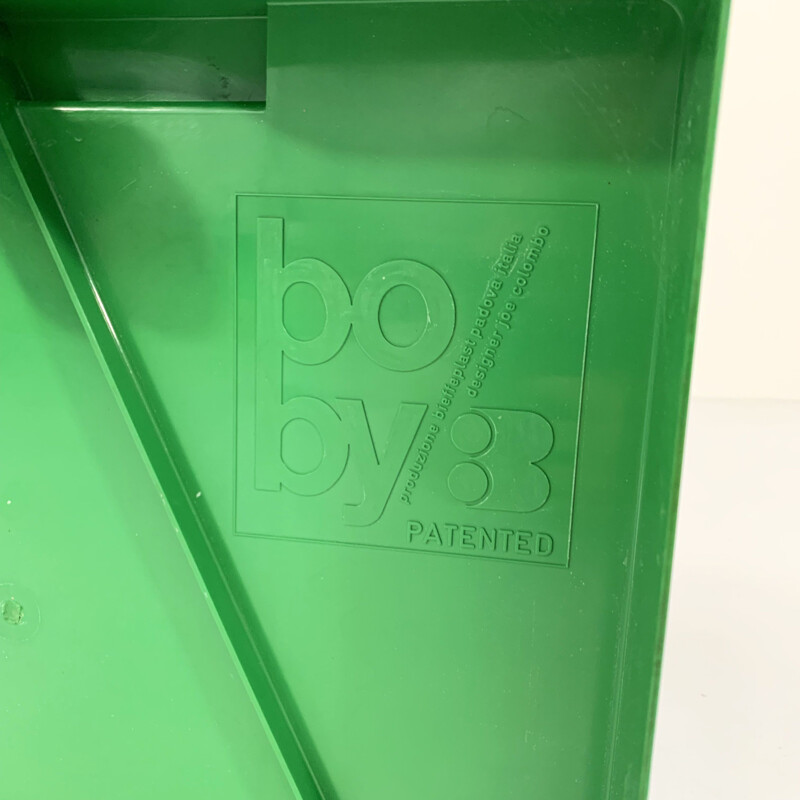 Green vintage Boby trolley by Joe Colombo for Bieffeplast, 1960s