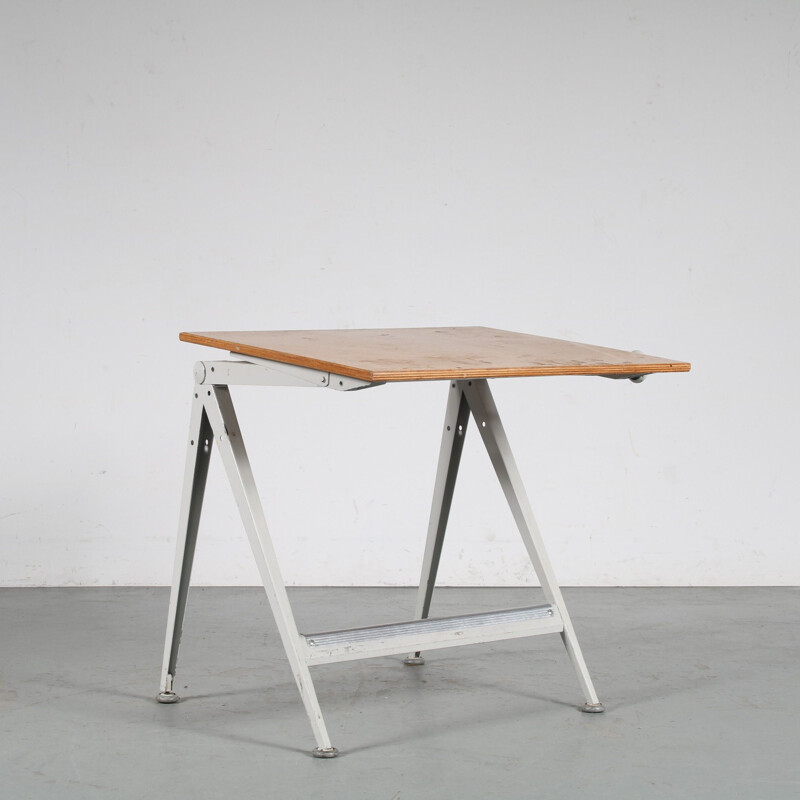 Vintage drawing table by Wim Rietveld for Ahrend de Cirkel, Netherlands 1950s