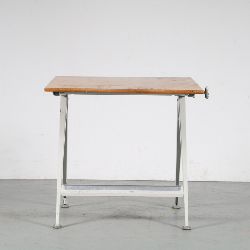 Vintage drawing table by Wim Rietveld for Ahrend de Cirkel, Netherlands 1950s