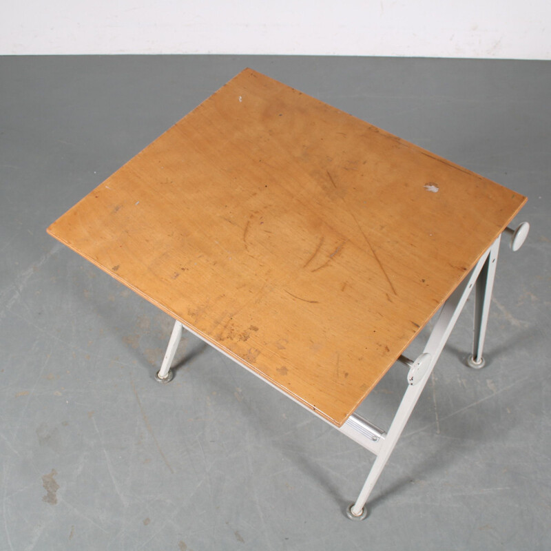 Vintage drawing table by Wim Rietveld for Ahrend de Cirkel, Netherlands 1950s