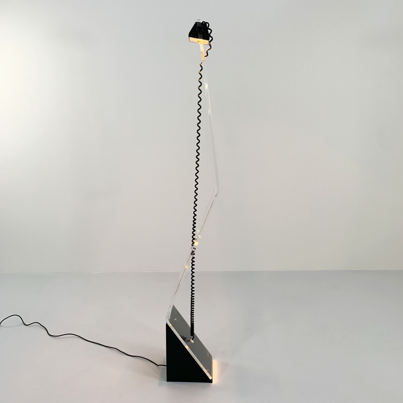 Plexiglass vintage floor lamp from Firenze Design, 1980s