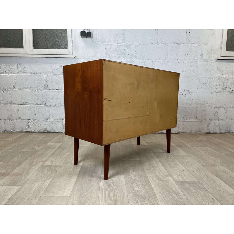 Vintage Scandinavian teak chest of drawers with 4 drawers, 1960s