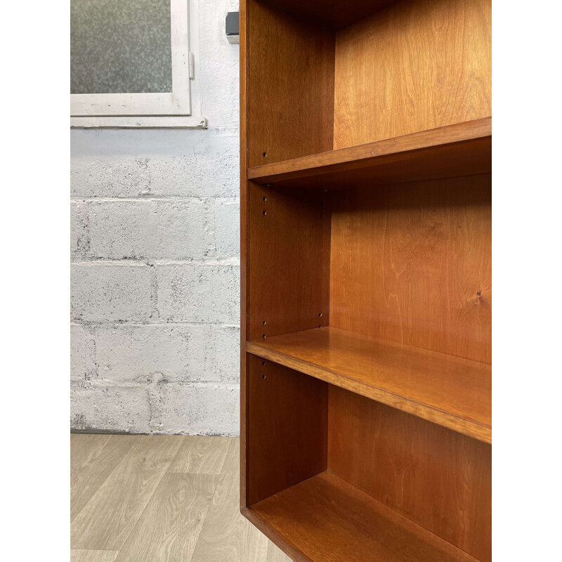 Scandinavian vintage open bookcase in teak, Denmark 1960