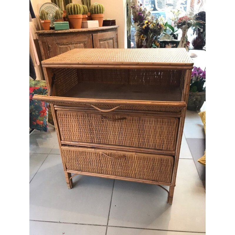 Vintage braided flapper chest of drawers