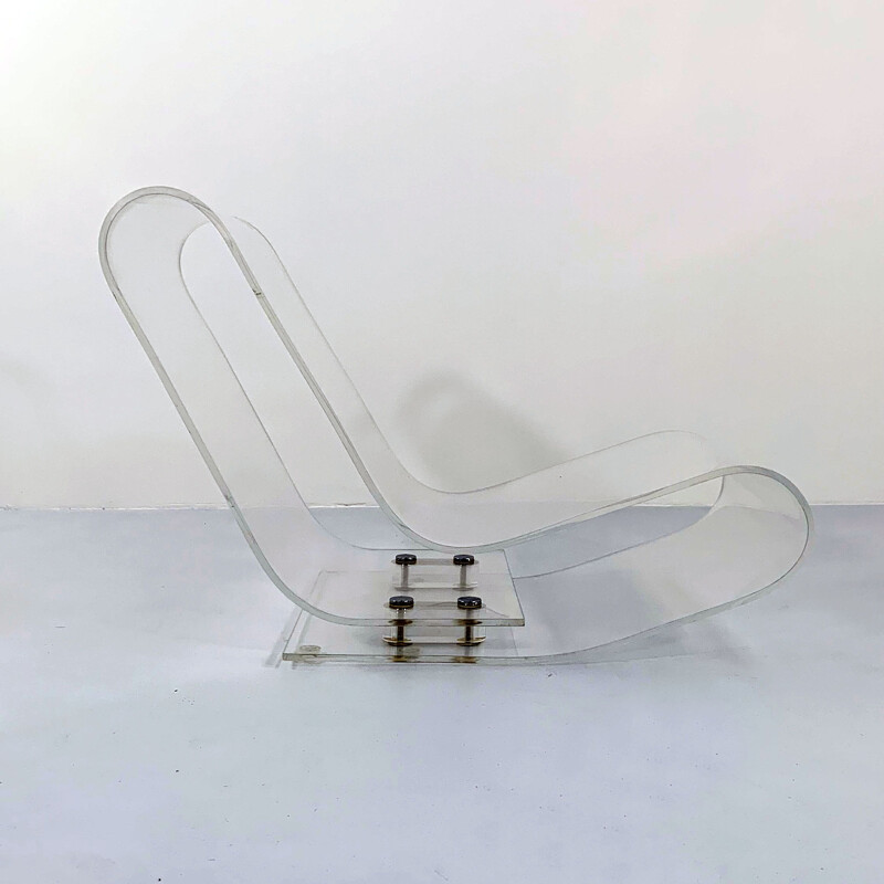 Fauteuil vintage en plexiglas LCP par Maarten Van Severen pour Kartell, 1990