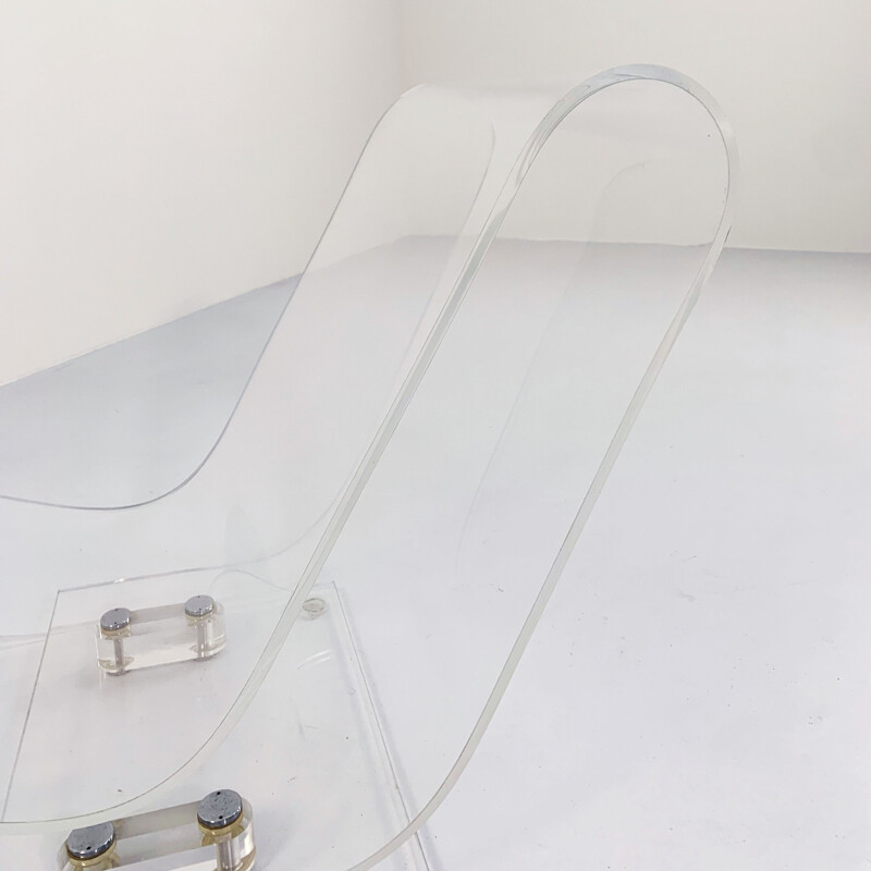 Fauteuil vintage en plexiglas LCP par Maarten Van Severen pour Kartell, 1990