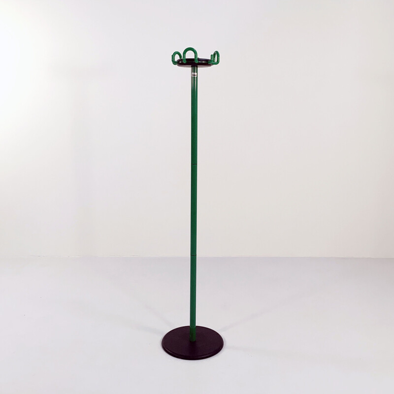 Green vintage Cribbo coat rack by Raul Barbieri & Giorgio Marianelli for Rexite, 1980s