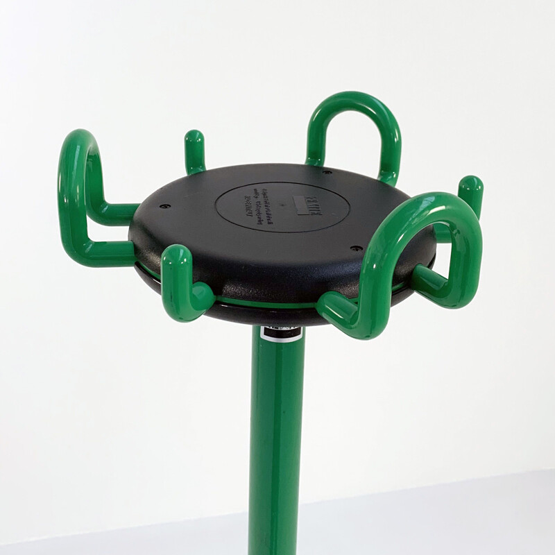 Green vintage Cribbo coat rack by Raul Barbieri & Giorgio Marianelli for Rexite, 1980s