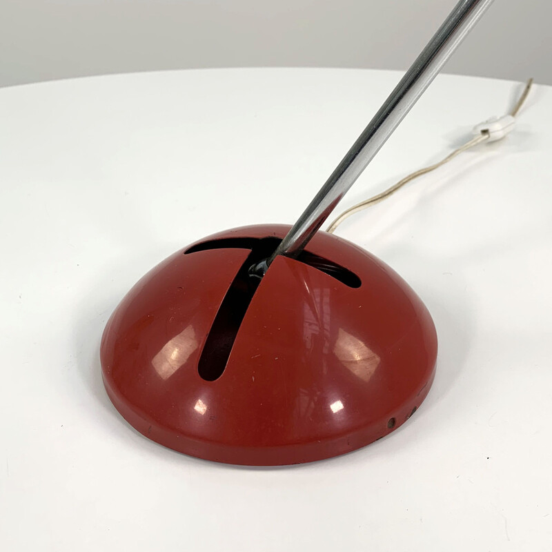 Lampe de table vintage T395 rouge de Robert Sonneman pour Luci Italia, 1970