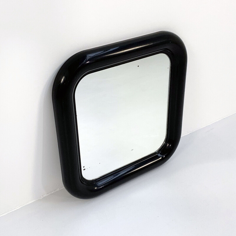 Black vintage Delfo mirror by Sergio Mazza for Artemide, 1960s