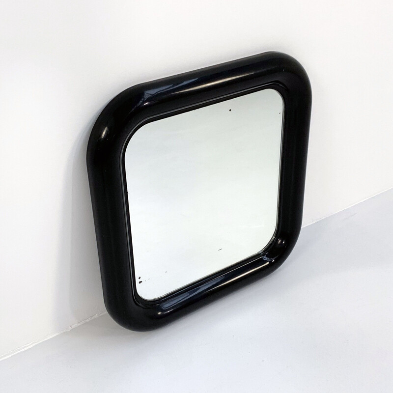 Miroir vintage Delfo noir de Sergio Mazza pour Artemide, 1960