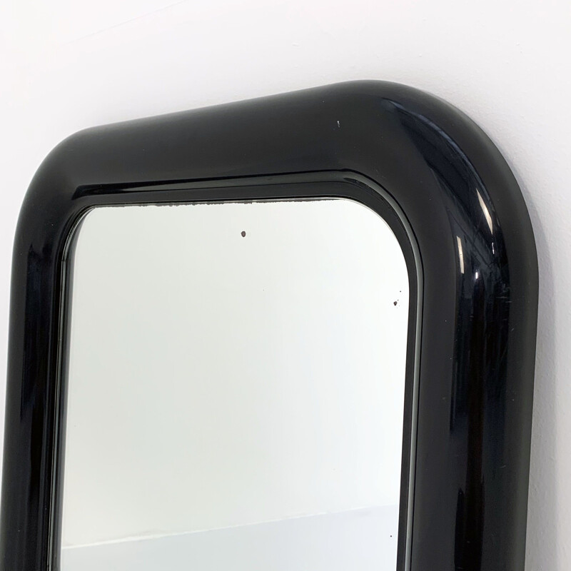 Black vintage Delfo mirror by Sergio Mazza for Artemide, 1960s