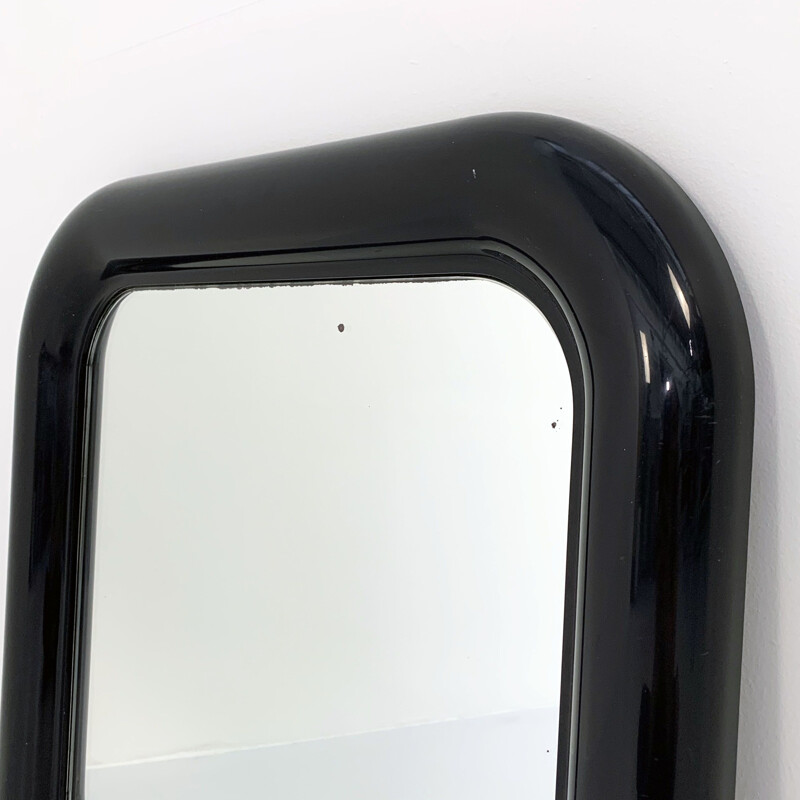 Miroir vintage Delfo noir de Sergio Mazza pour Artemide, 1960