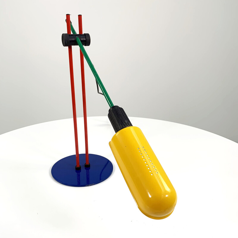 Mid century multicolor desk lamp from Stilplast, 1980s