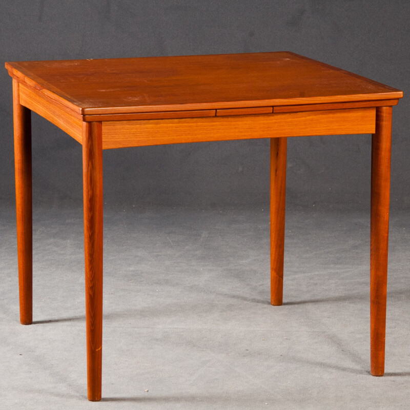 Table carrée danoise en bois - 1950