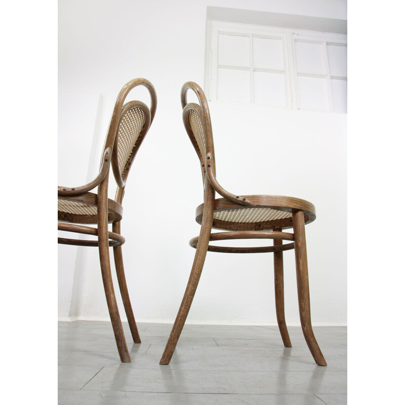 Set of 4 vintage no. 15 chairs by Thonet