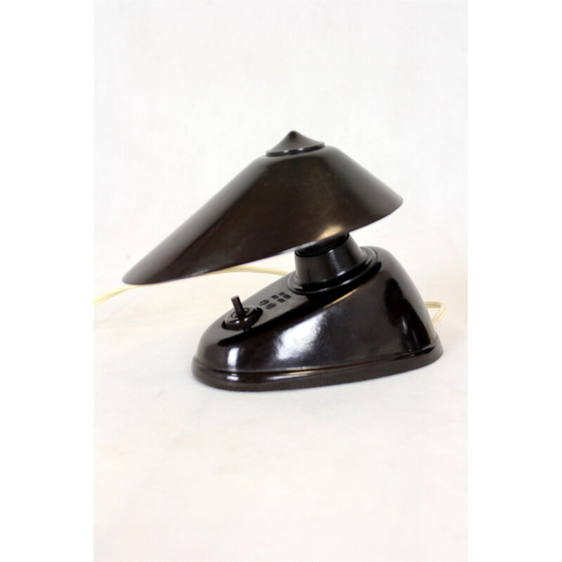 Pair of vintage bakelite Bauhaus table lamps from ESC, Czechoslovakia 1940s