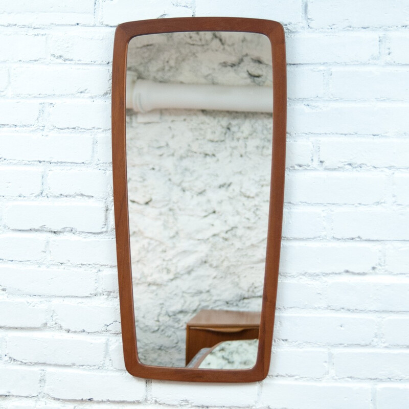  Scandinavian mirror oblique in teak - 1960s