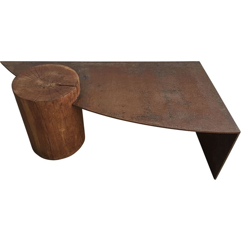 Vintage coffee table in corten steel