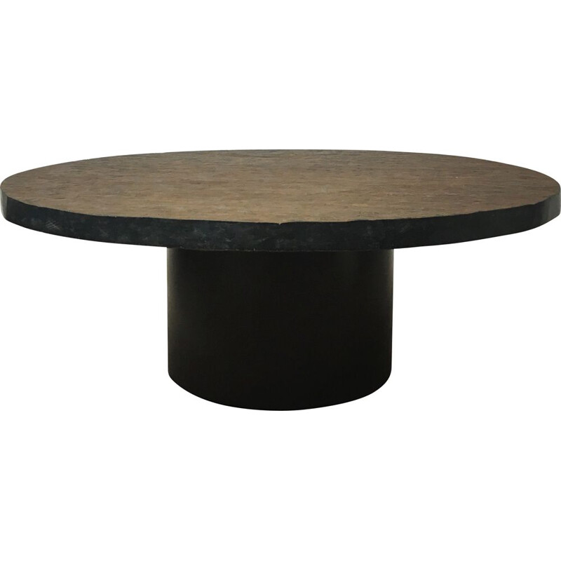 Brutalist vintage stone coffee table